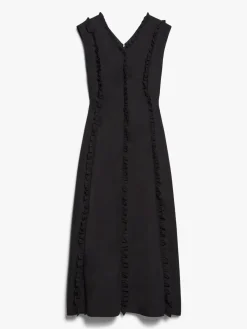 Poplin dress with frills