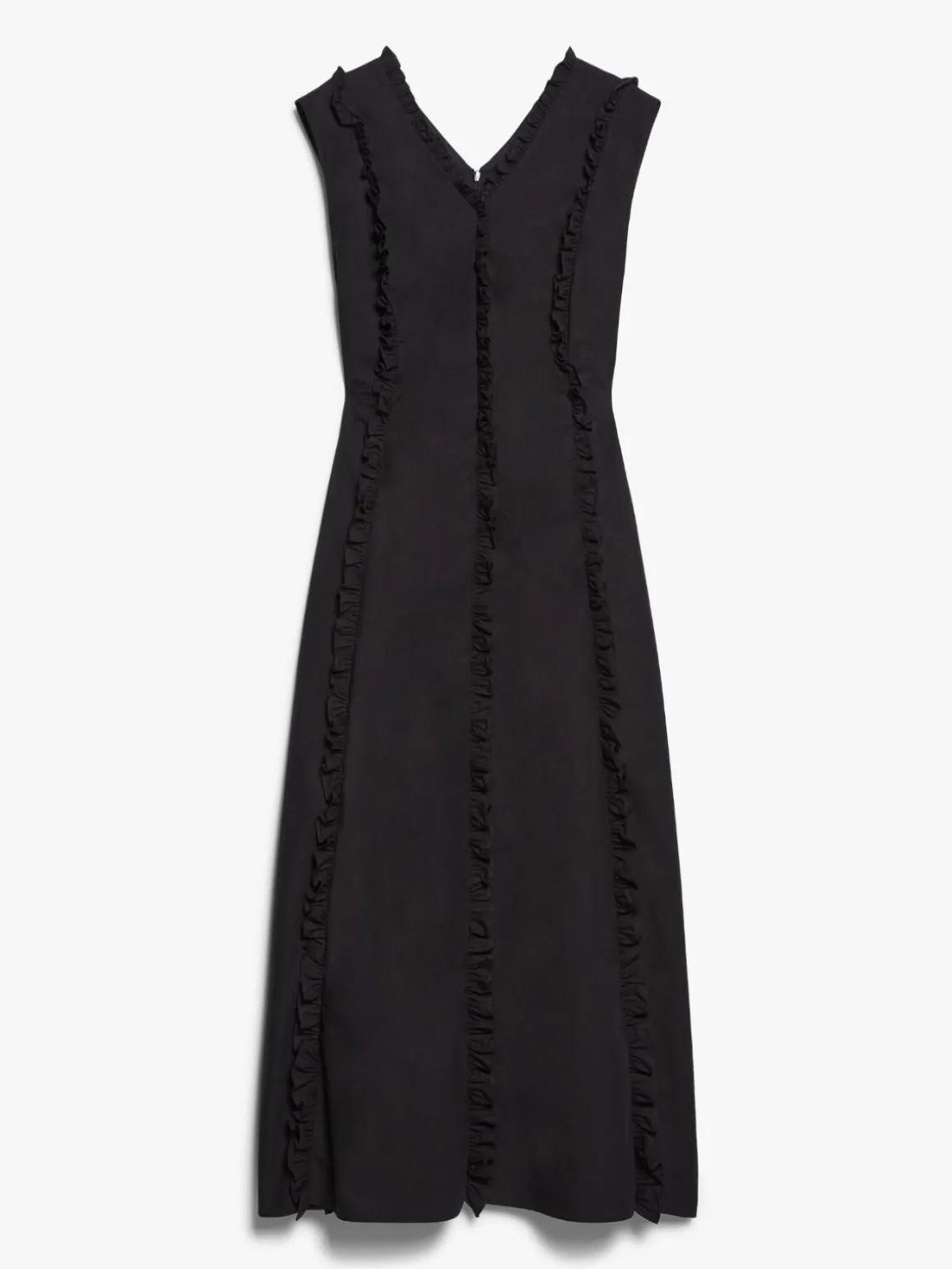 Poplin dress with frills