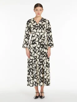 Printed cotton shirt dress