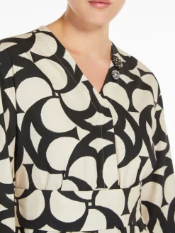 Printed cotton shirt dress