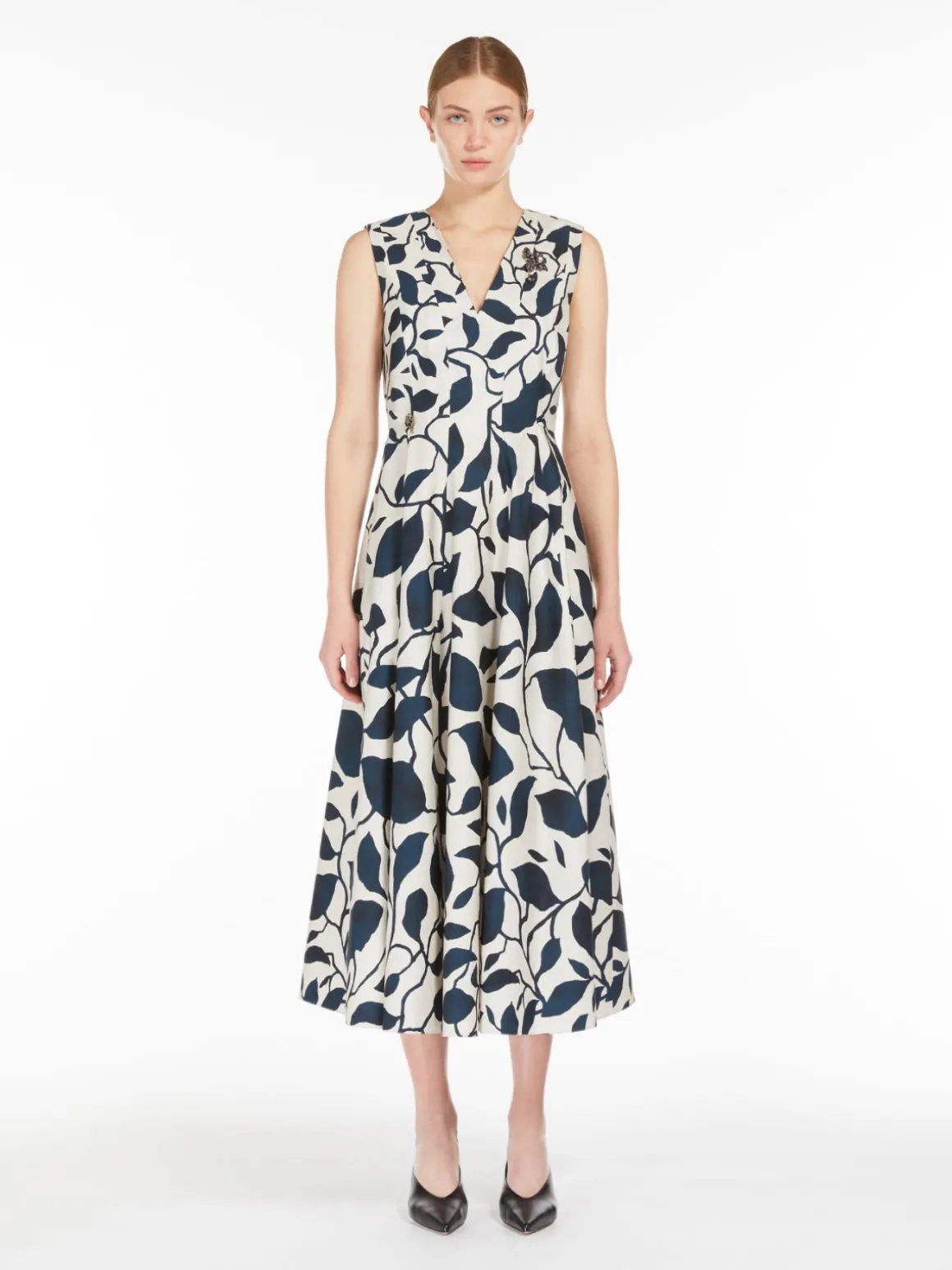 Printed cotton sleeveless dress