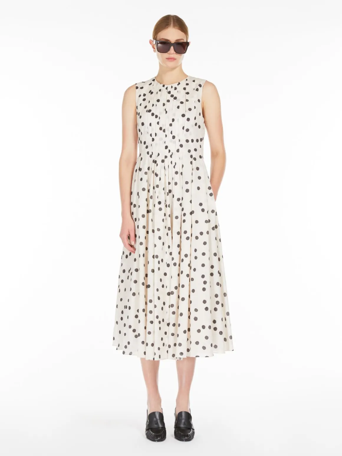 Printed cotton voile dress