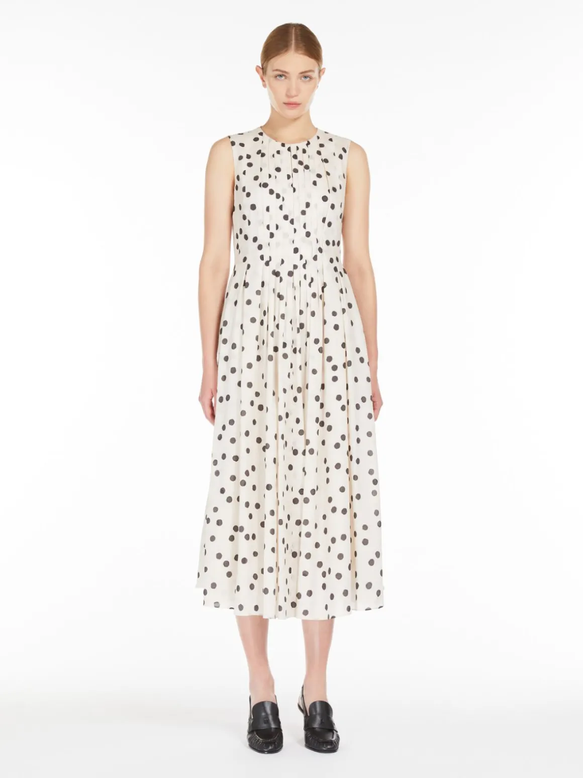 Printed cotton voile dress