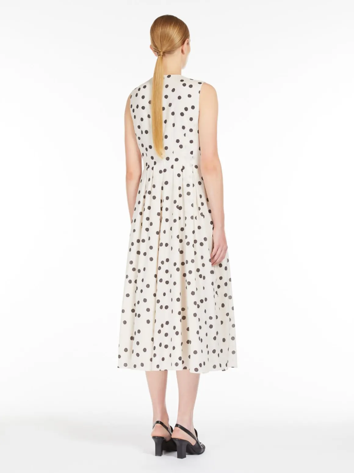 Printed cotton voile dress