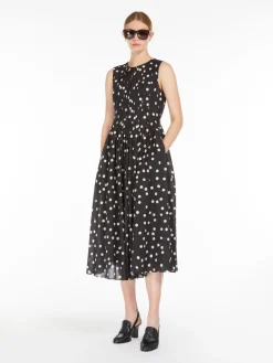 Printed cotton voile dress