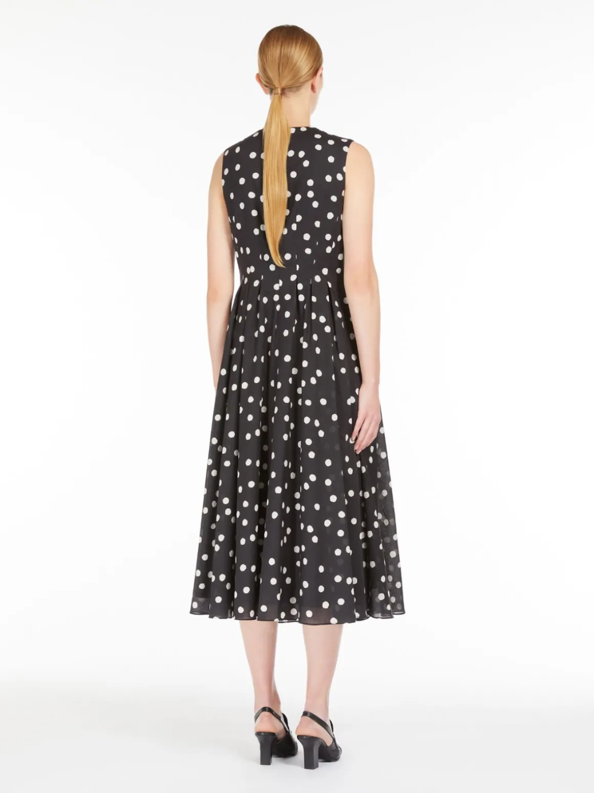 Printed cotton voile dress