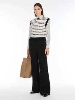 Printed crepe de chine shirt