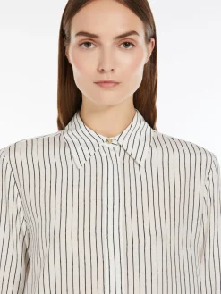 Printed crepe de chine shirt
