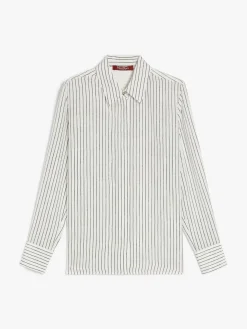 Printed crepe de chine shirt