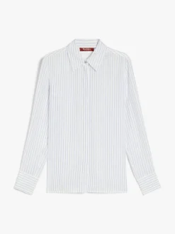 Printed crepe de chine shirt