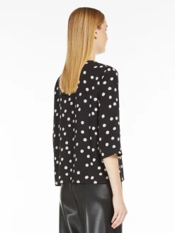 Printed crêpe de chine blouse