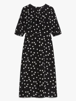 Printed crêpe de chine dress