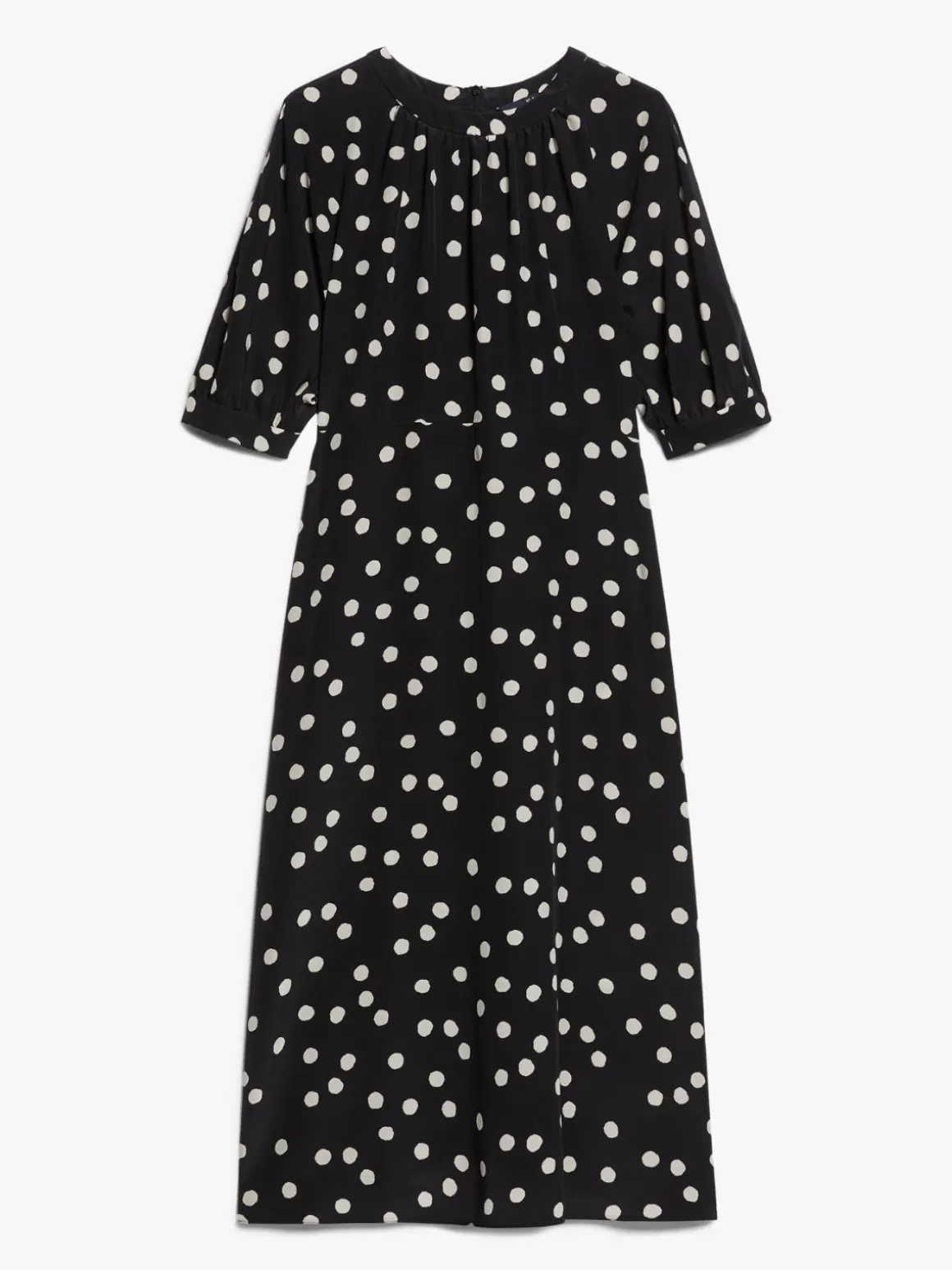 Printed crêpe de chine dress