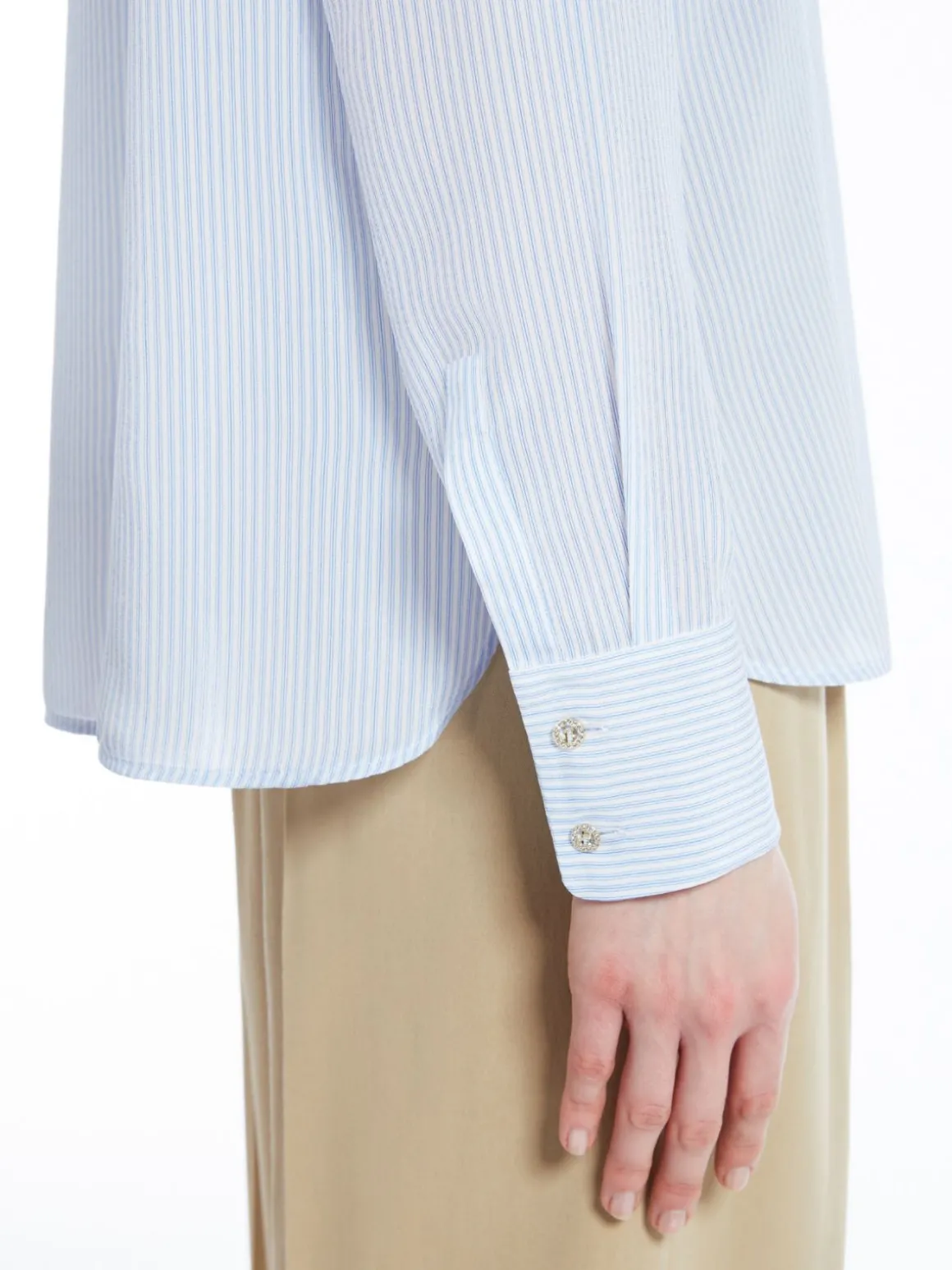 Printed crêpe de chine shirt