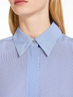 Printed crêpe de chine shirt