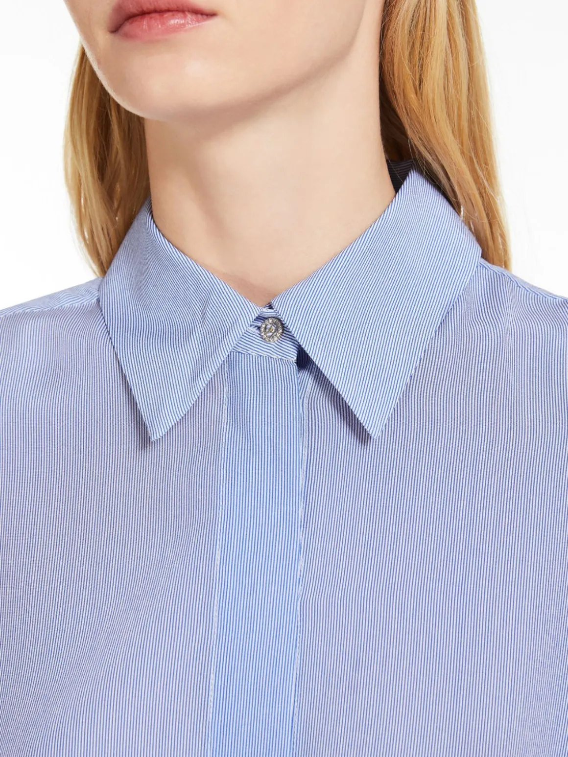 Printed crêpe de chine shirt