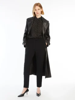 Printed crêpe de chine shirt