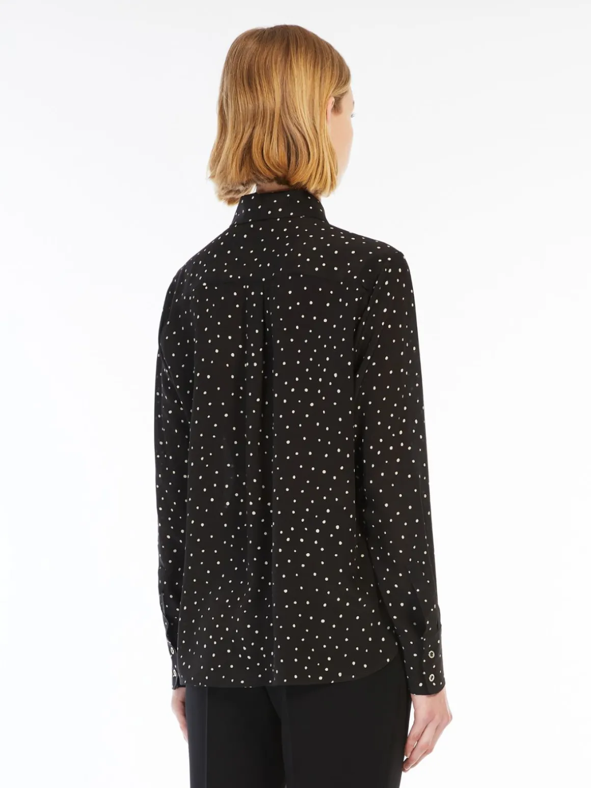 Printed crêpe de chine shirt