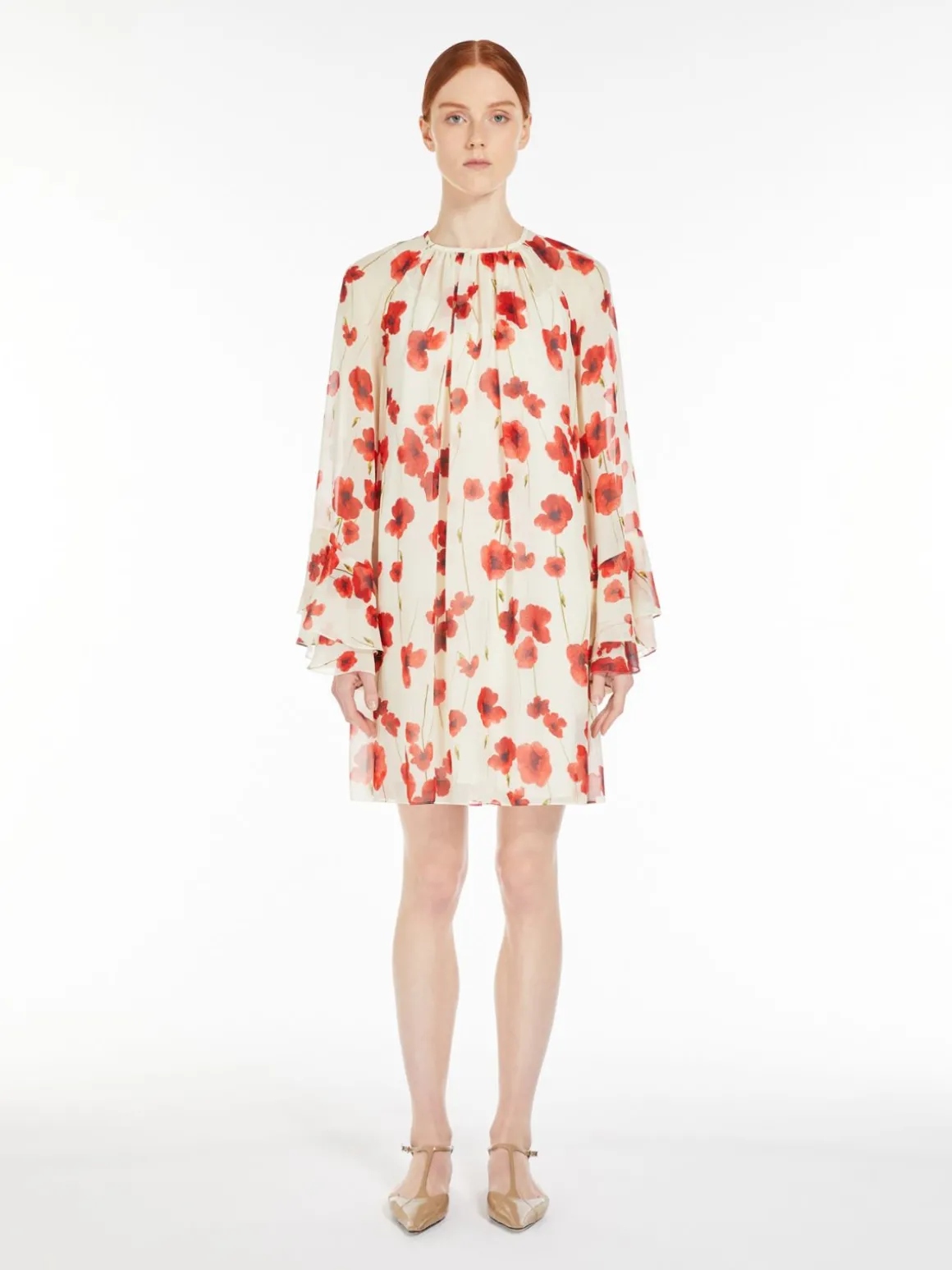 Printed georgette dress