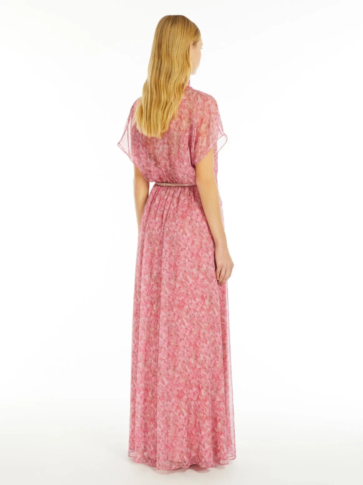 Printed georgette flared dress