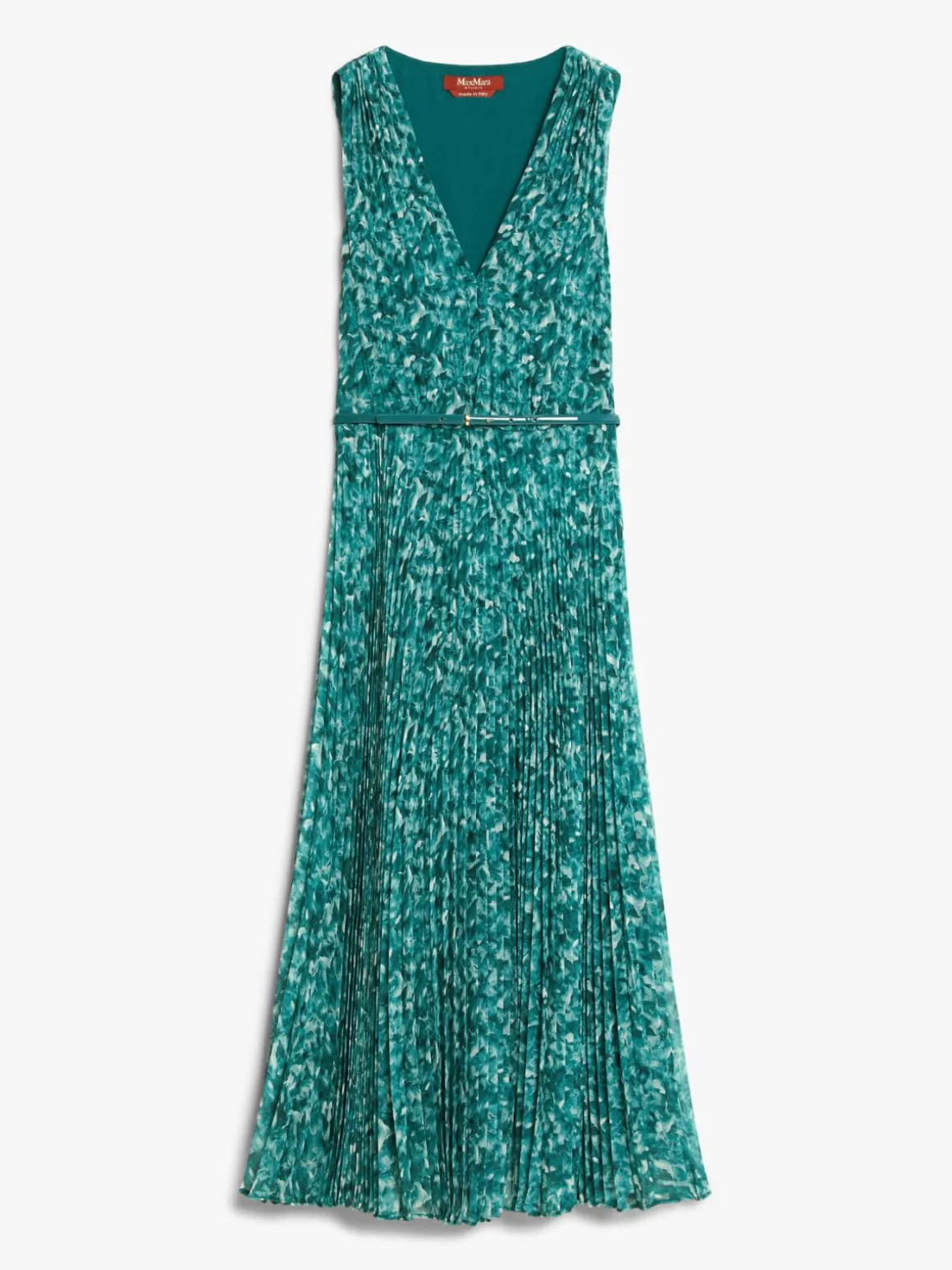 Printed georgette pleated dress