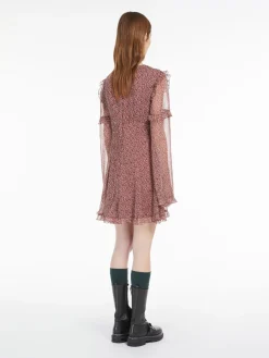 Printed georgette short dress