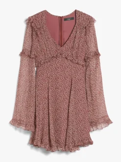 Printed georgette short dress