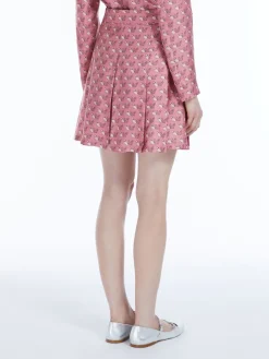 Printed silk culottes