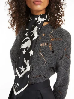 Printed silk maxi pocket square