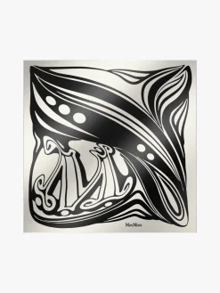 Printed silk oversized yoke