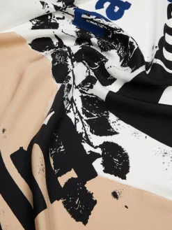 Printed silk oversized yoke