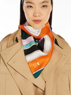 Printed silk scarf