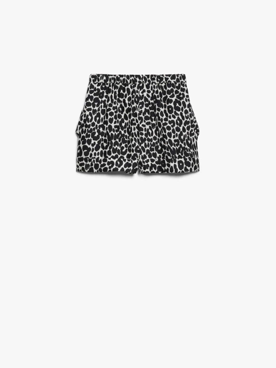 Printed silk shorts