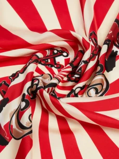 Printed silk square foulard