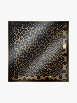 Printed silk square foulard