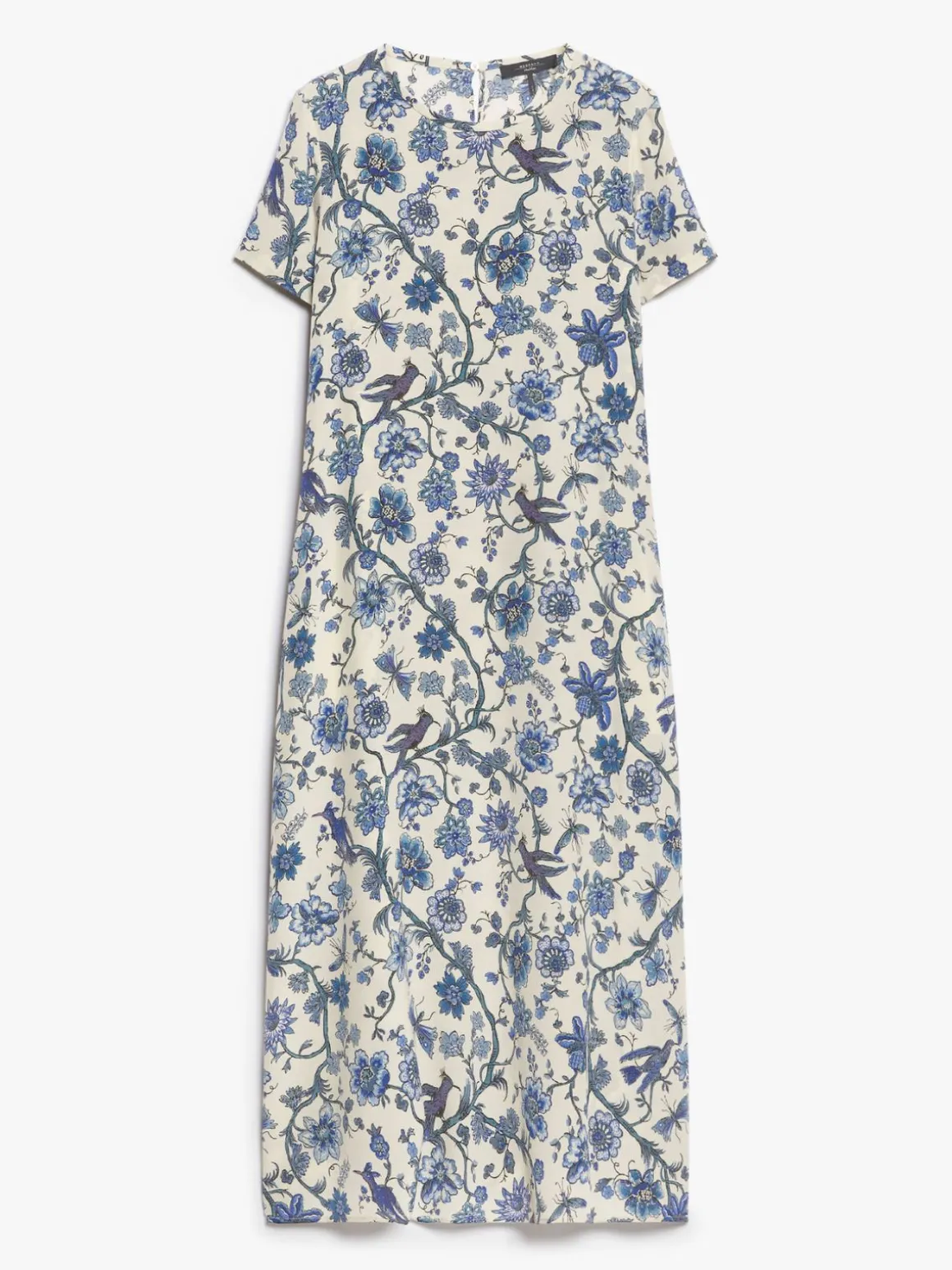Printed silk T-shirt dress