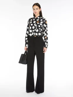 Printed silk twill shirt