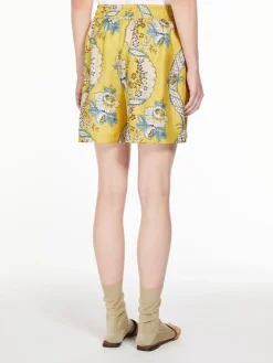 Printed twill Bermuda shorts