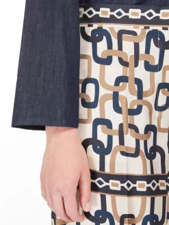 Printed twill trousers