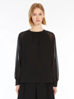 Pure silk georgette blouse