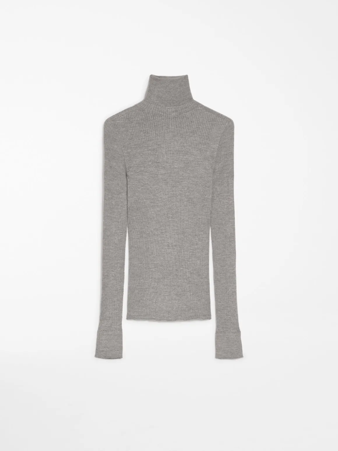 Pure wool mock polo-neck sweater