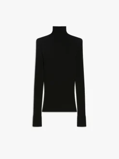 Pure wool mock polo-neck sweater