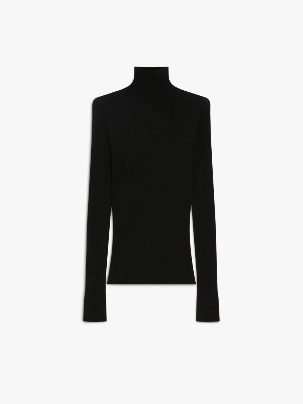 Pure wool mock polo-neck sweater