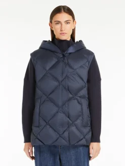 Quilted technical fabric gilet
