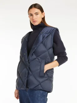 Quilted technical fabric gilet