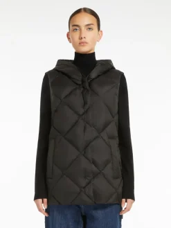 Quilted technical fabric gilet