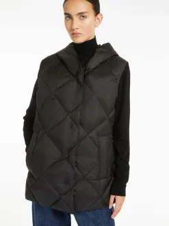 Quilted technical fabric gilet