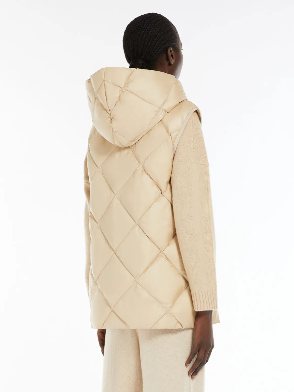 Quilted technical fabric gilet