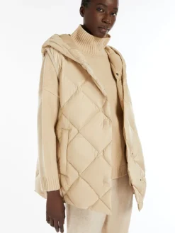 Quilted technical fabric gilet