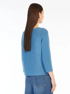 Relaxed-fit cotton yarn sweater